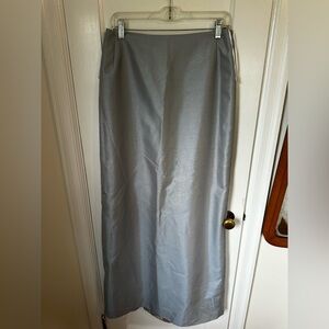 JS Collections A-line Maxi Skirt in Blue and Silver